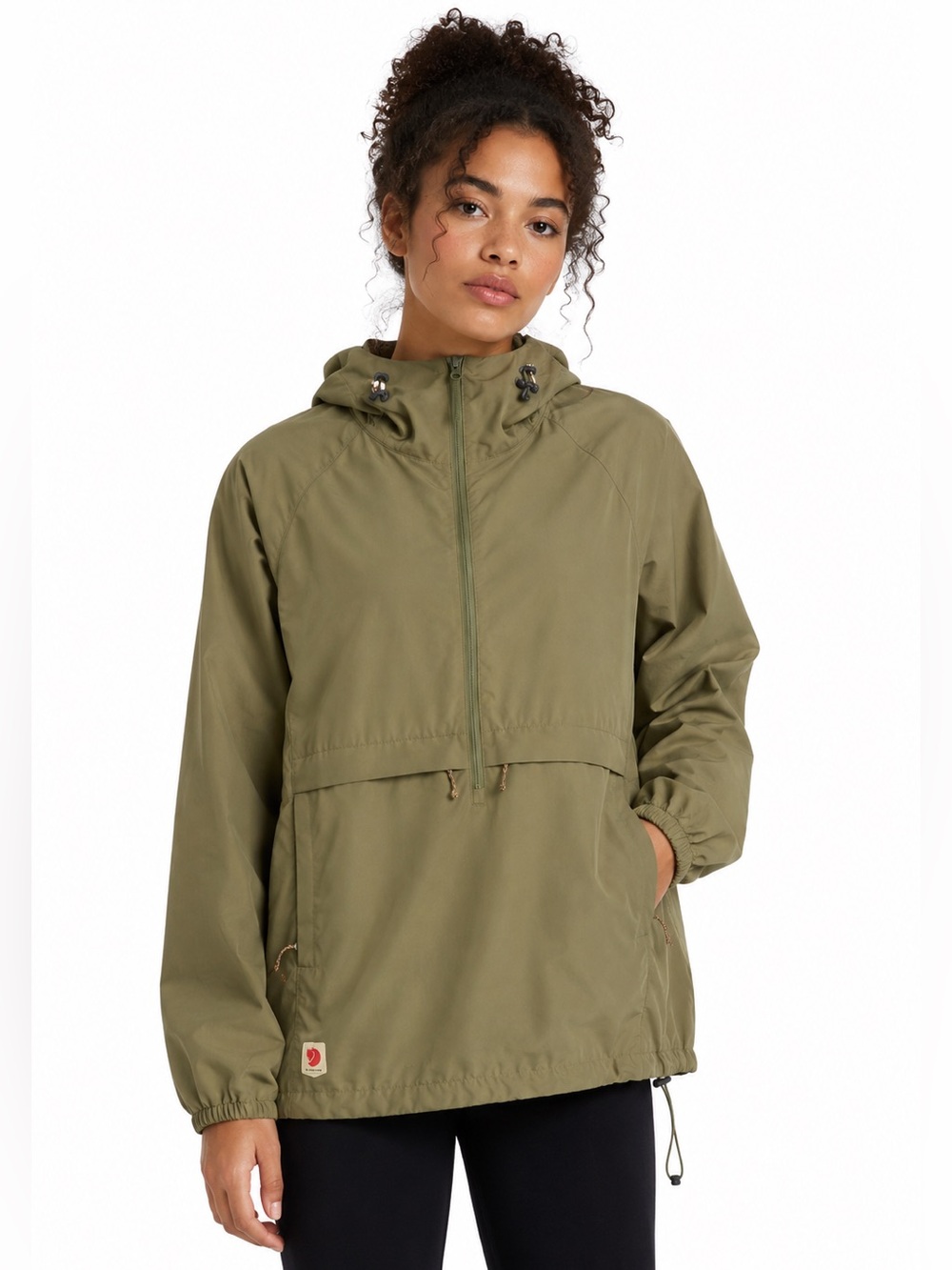 Fjallraven High Coast Lite Anorak Jacket XS Olive Green Packable Windbreaker